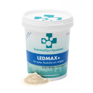 Ledmax innehåller både glucosamin, hyaluron, msm och c-vitamin